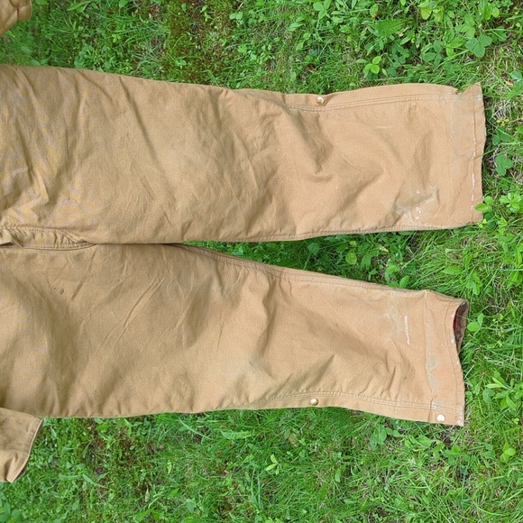 Carhartt Quilt Lined One Piece Work Wear Coverall 46 REGULAR Brown Red Tan - Picture 5 of 16